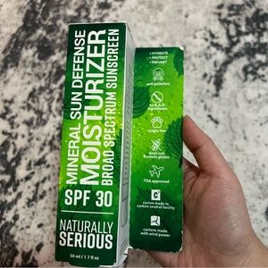 Naturally Serious Mineral Sun Defense Moisturizer Broad Spectrum SPF30 1.7 fl oz